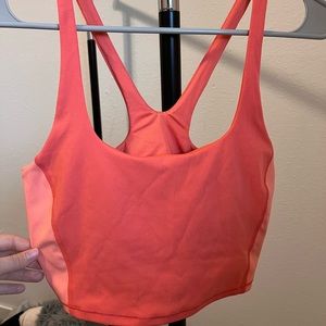 peach cropped workout tank